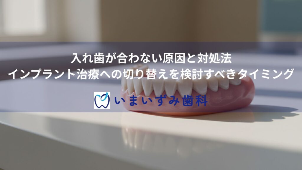 入れ歯が合わない原因と対処法｜インプラント治療への切り替えを検討すべきタイミング